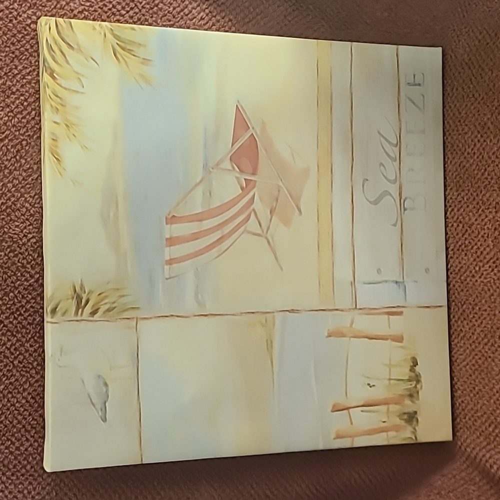 Beach Wall Decor 12x12 hanging canvas
